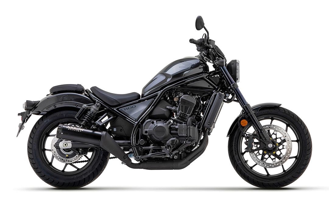 Échappement ARROW REBEL DARK Slip-On avec embout en aluminium noir pour Honda CMX 1100 Rebel /DCT (21-25)