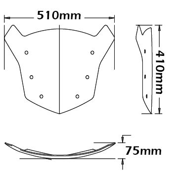 Pare-brise Sport pour BMW K 1200 GT /K 1300 GT, transparent
