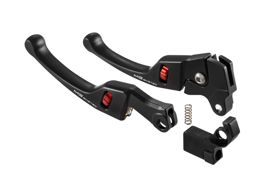 Kit de leviers de frein sport MG Biketec noirs pour Vespa Primavera /​Sprint 50-150 cm³ 4 temps (24-) Euro5+