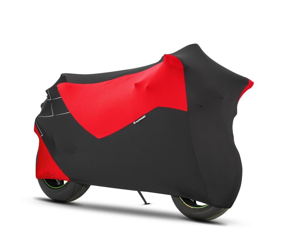 Bâche de protection moto rouge/noire originale Kawasaki