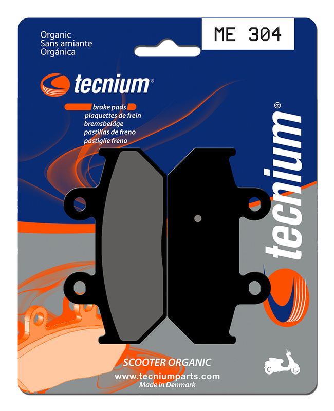 Plaquettes de frein organiques pour scooter Tecnium - ME304