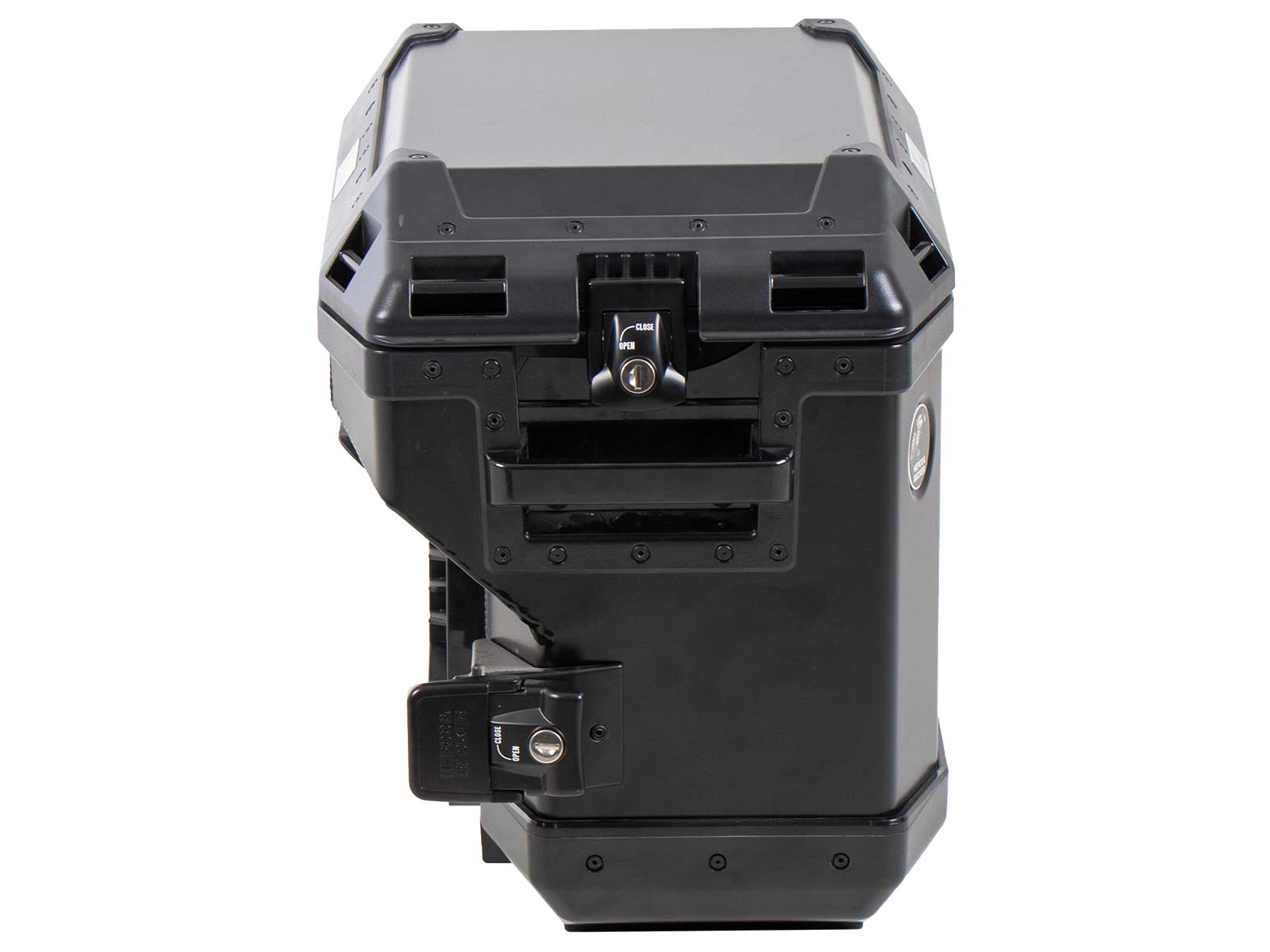 Valises latérales Alu Xplorer 37 Cutout (évidées pour le pot d'échappement) droite noire Hepco & Becker