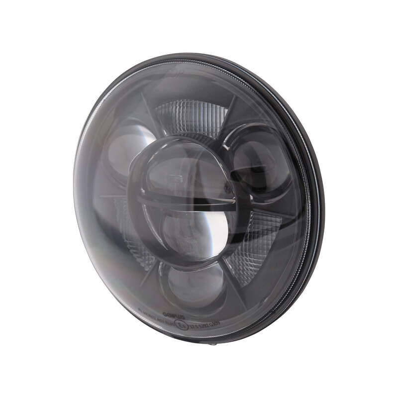 HIGHSIDER pro 7 pouces Insert de phare principal type 11 LED noir E-approuvé (1pc)