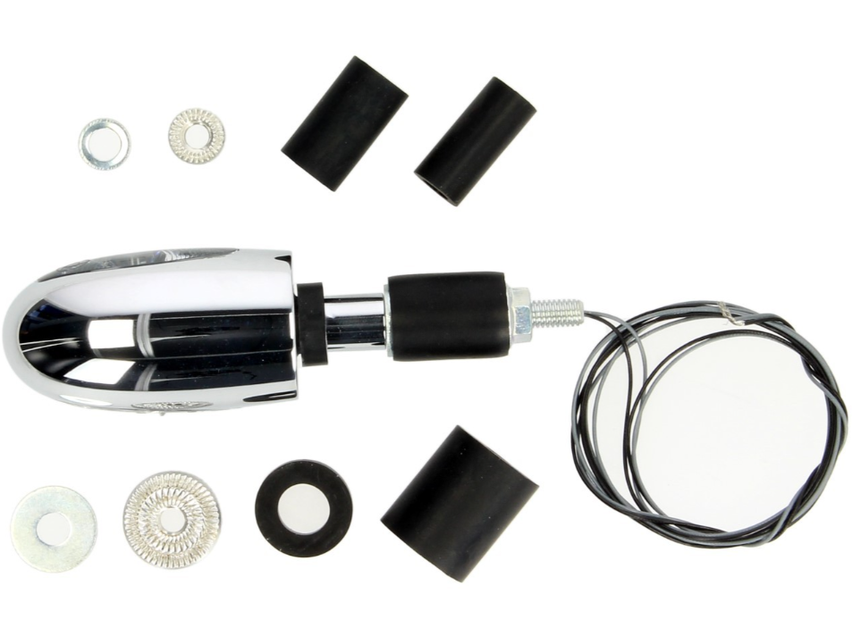 Clignotants Kellermann, BL 1000, acier, LED, VR/VL, 12 V, chrome brillant, homologués E