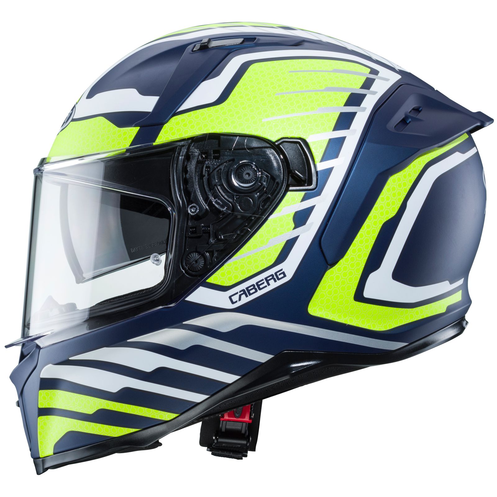 Caberg casque Avalon Forge, bleu mat/fluo-jaune-blanc