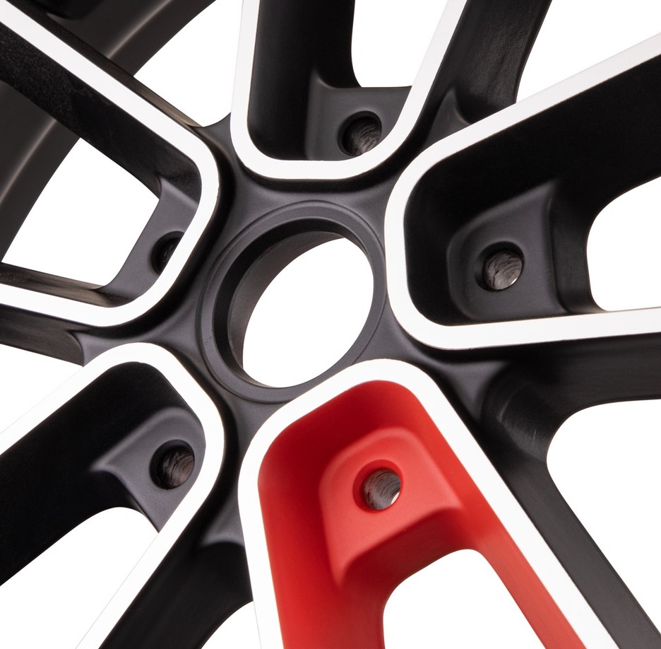 Jante avant/arrière 12" pour Vespa GTS/GTS Super/GTV/GT 60/GT/GT L 125-300cc, noir mat/rouge