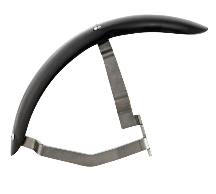 Aile 2.0 Garelli Race EVO II pour Vespa PX 80-200ccm, GFK noir, support inox brossé