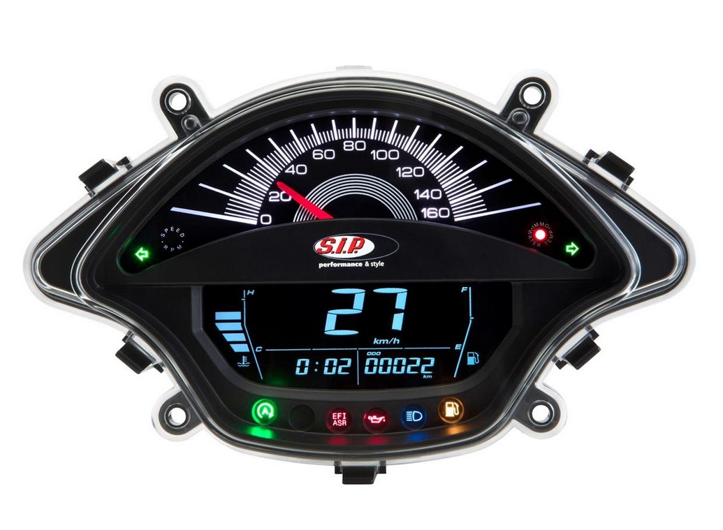 Compte-tours/tachymètre pour Vespa GTS/GTS Super 300ccm FL ('14-), noir