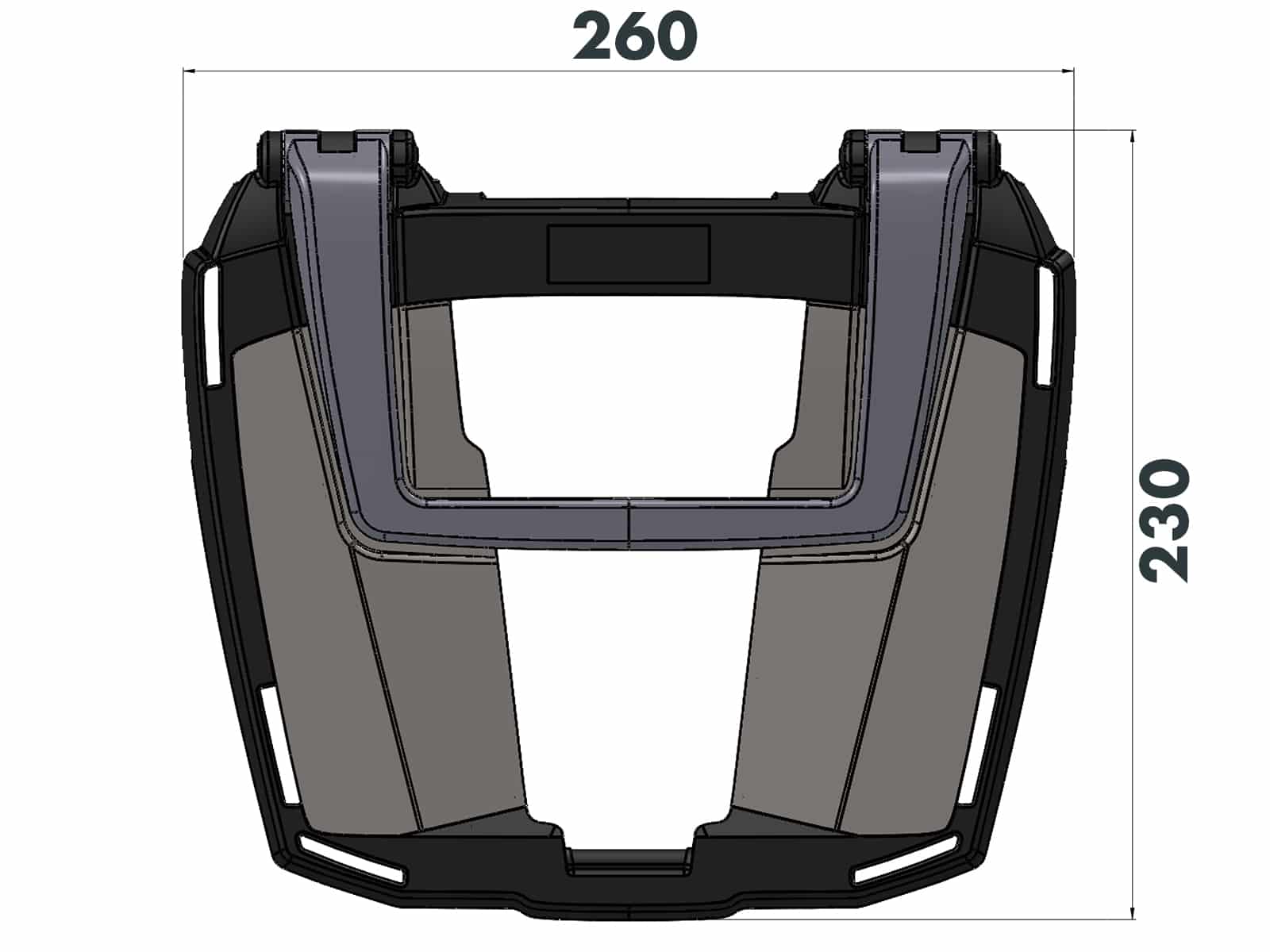 Support de top case Easyrack pour la galerie d'origine pour Honda NT 1100 (22-24) Hepco & Becker