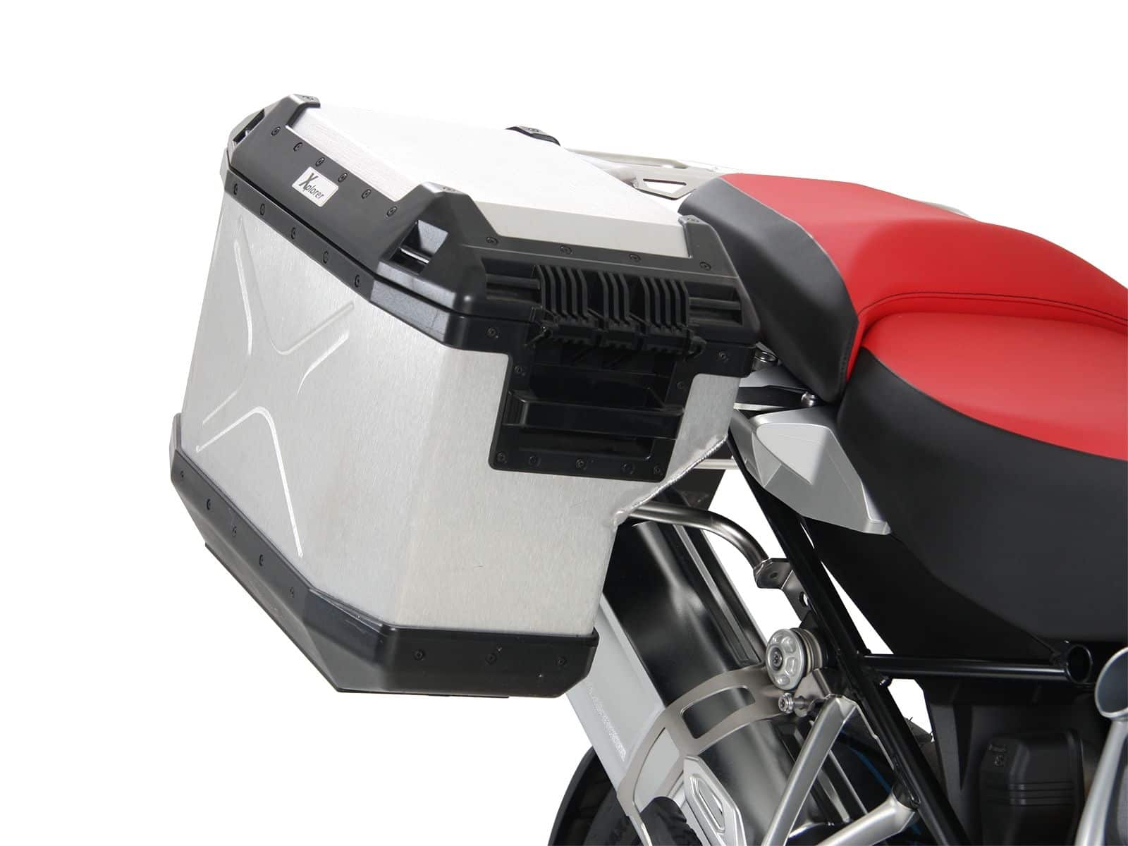 Kit de support de valises Cutout support incl. kit de valises Xplorer Cutout argent pour BMW R 1250 GS Adventure