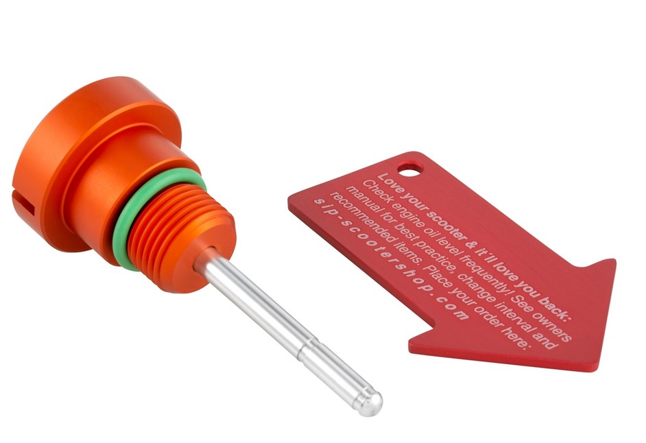 Bouchon de remplissage d'huile moteur pour Vespa, orange mat