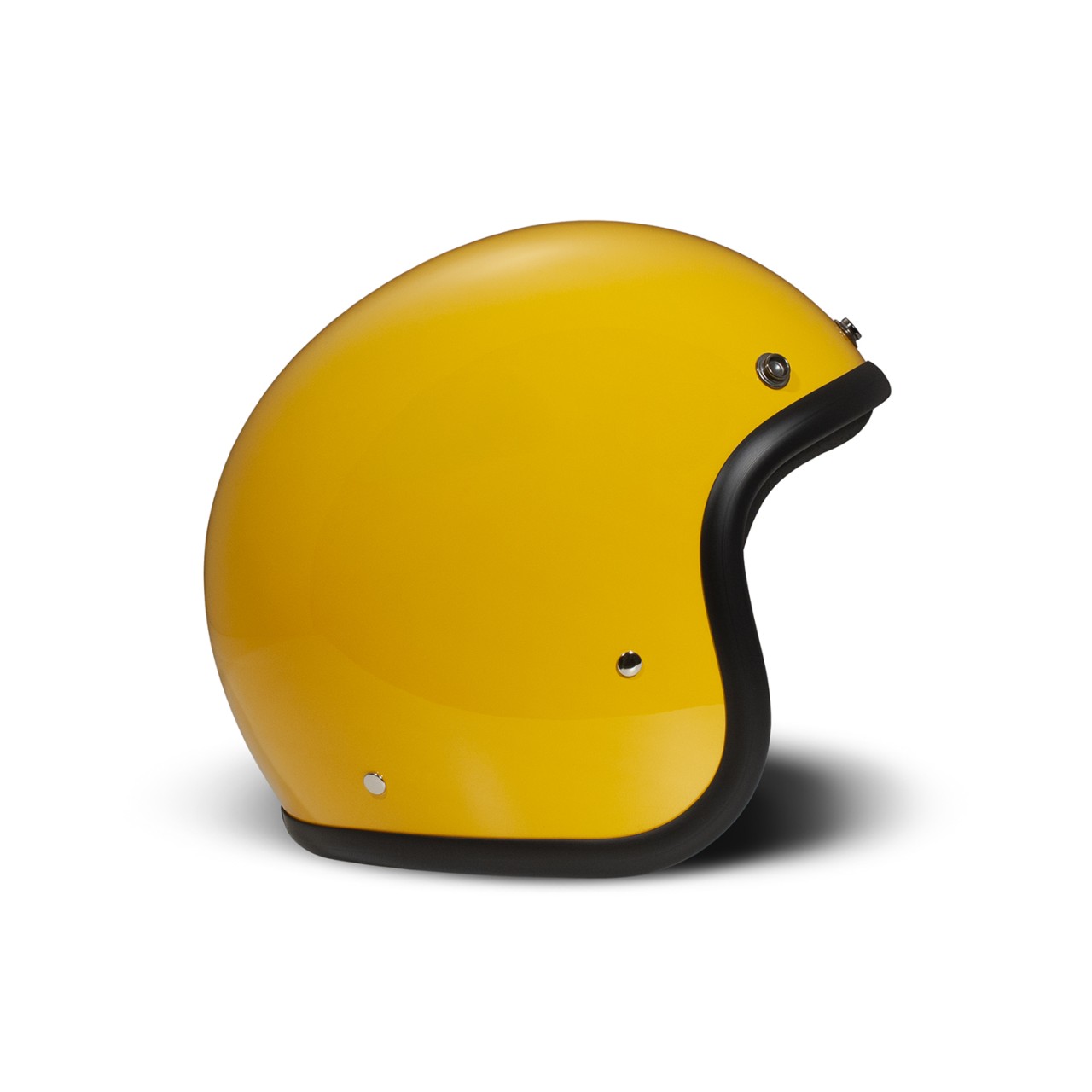 DMD casque jet rétro, jaune, brillant, Yellow, fibre de verre, ECE 22.06