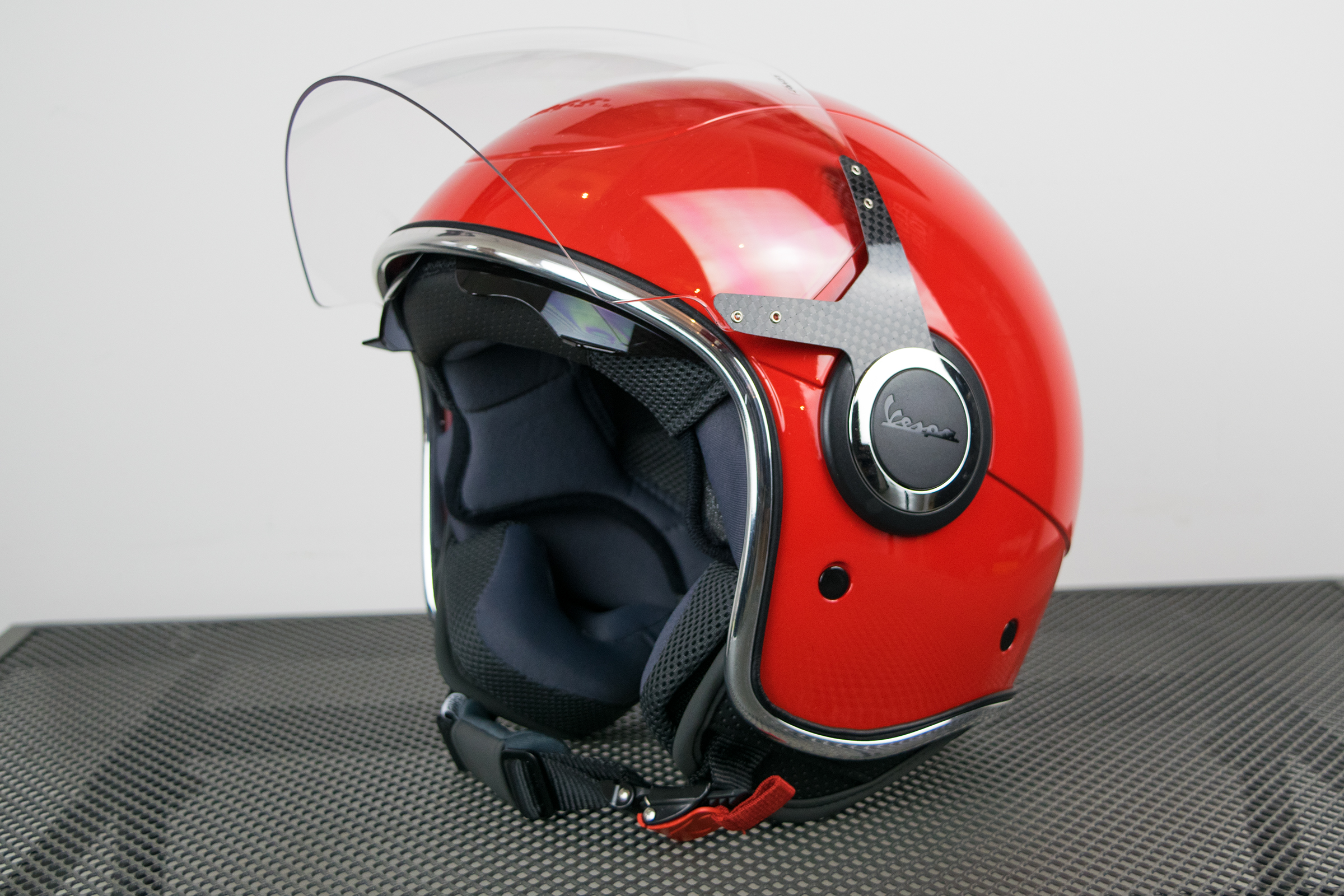 Casque jet Vespa VJ rouge