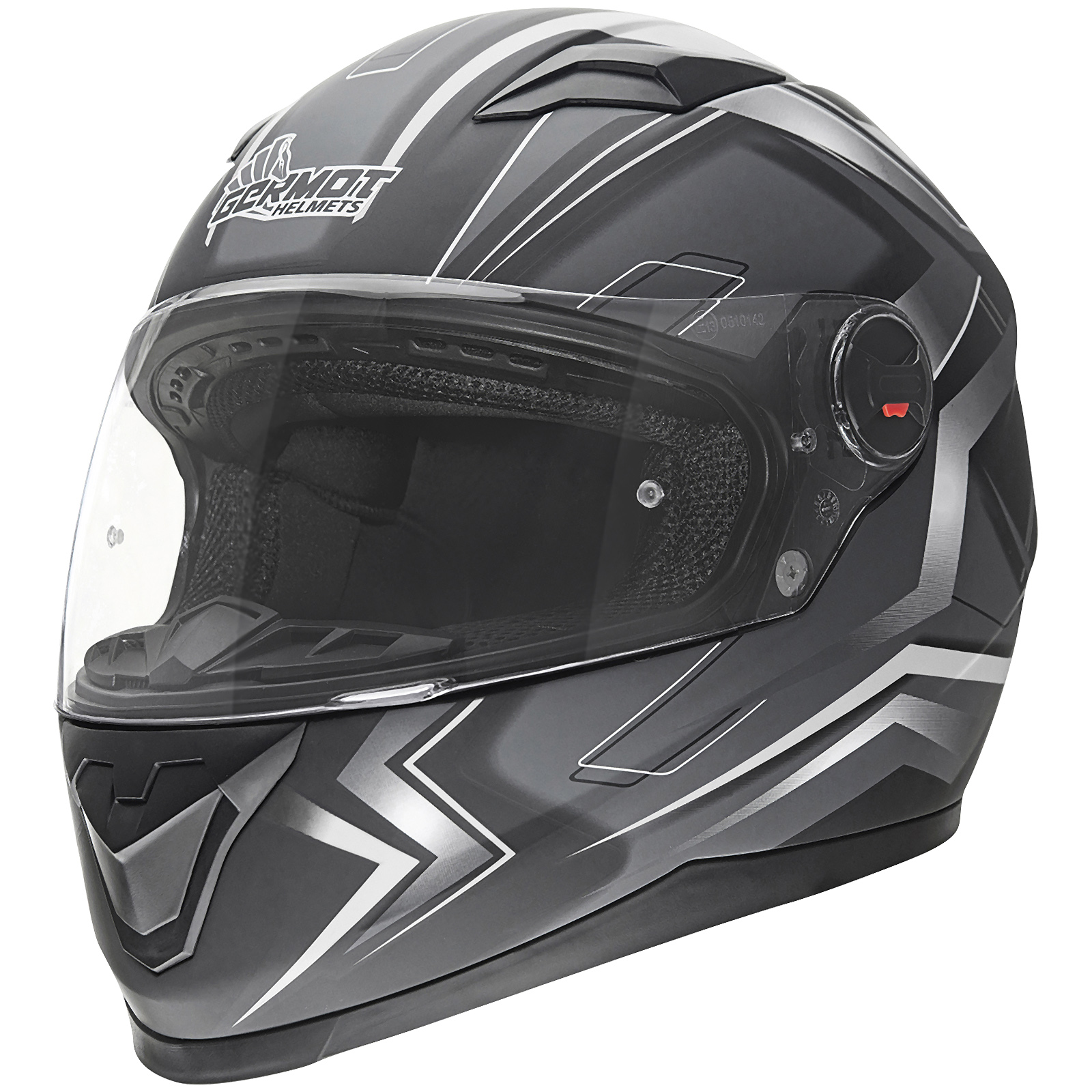 Germot casque intégral GM 320, noir mat/blanc