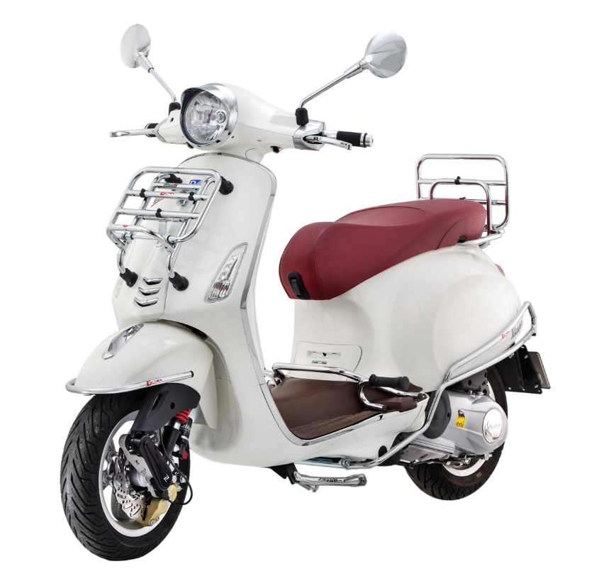 Pare-chocs aile avant pour Vespa LX/LXV/S/Primavera/Sprint/Elettrica 50-150ccm, chrome