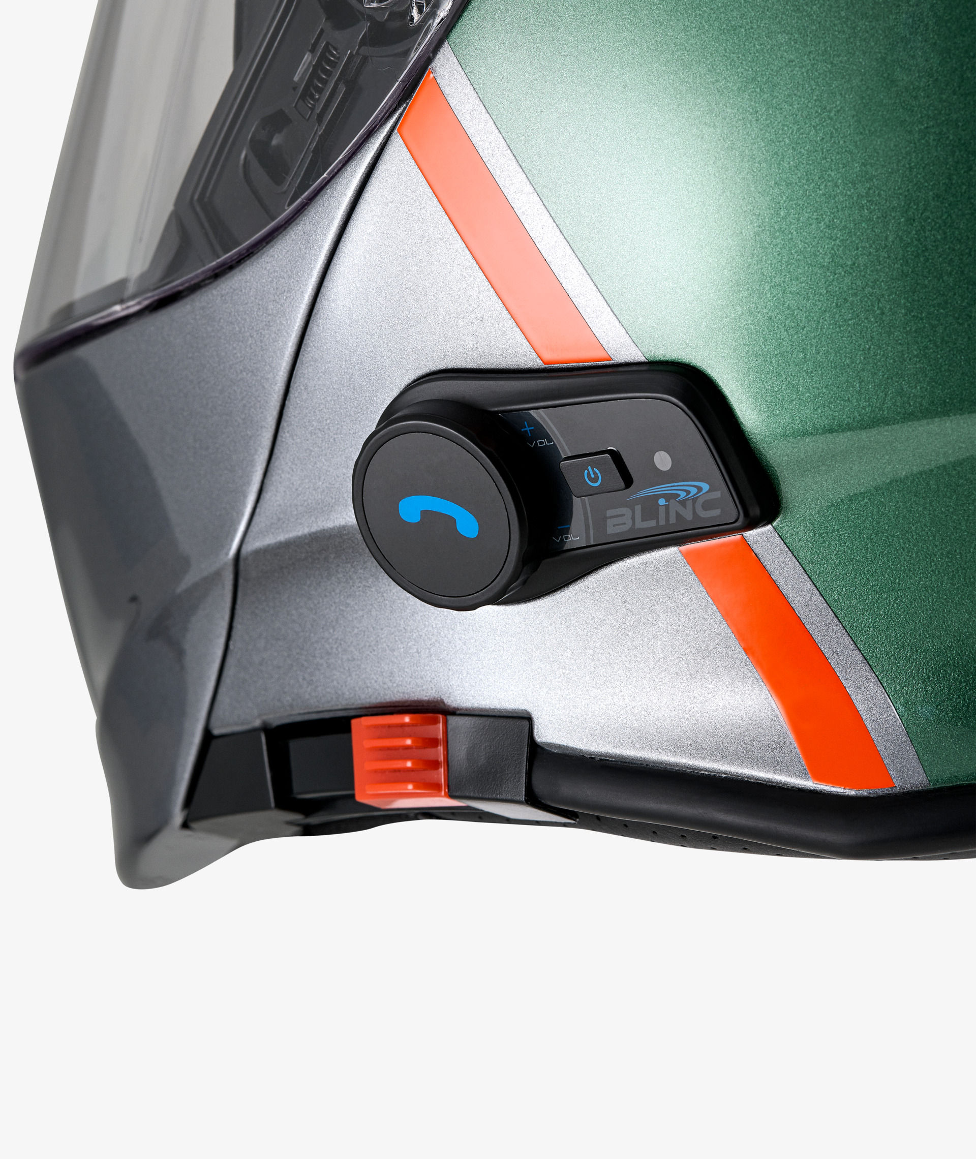 Casque Moto Guzzi "Modular BT" vert avec Bluetooth