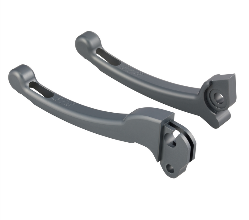 Kit levier sport embrayage/frein pour Vespa PX 125-200cc, HBZ Grimeca, droite/gauche, gris mat