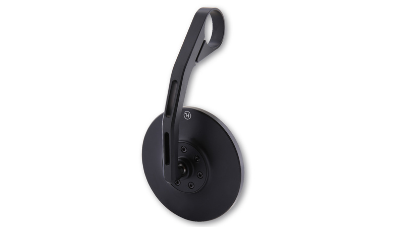 HIGHSIDER pro Rétroviseur d'extrémité de guidon Conero 2 Black Edition Noir Mat Long (1pc)