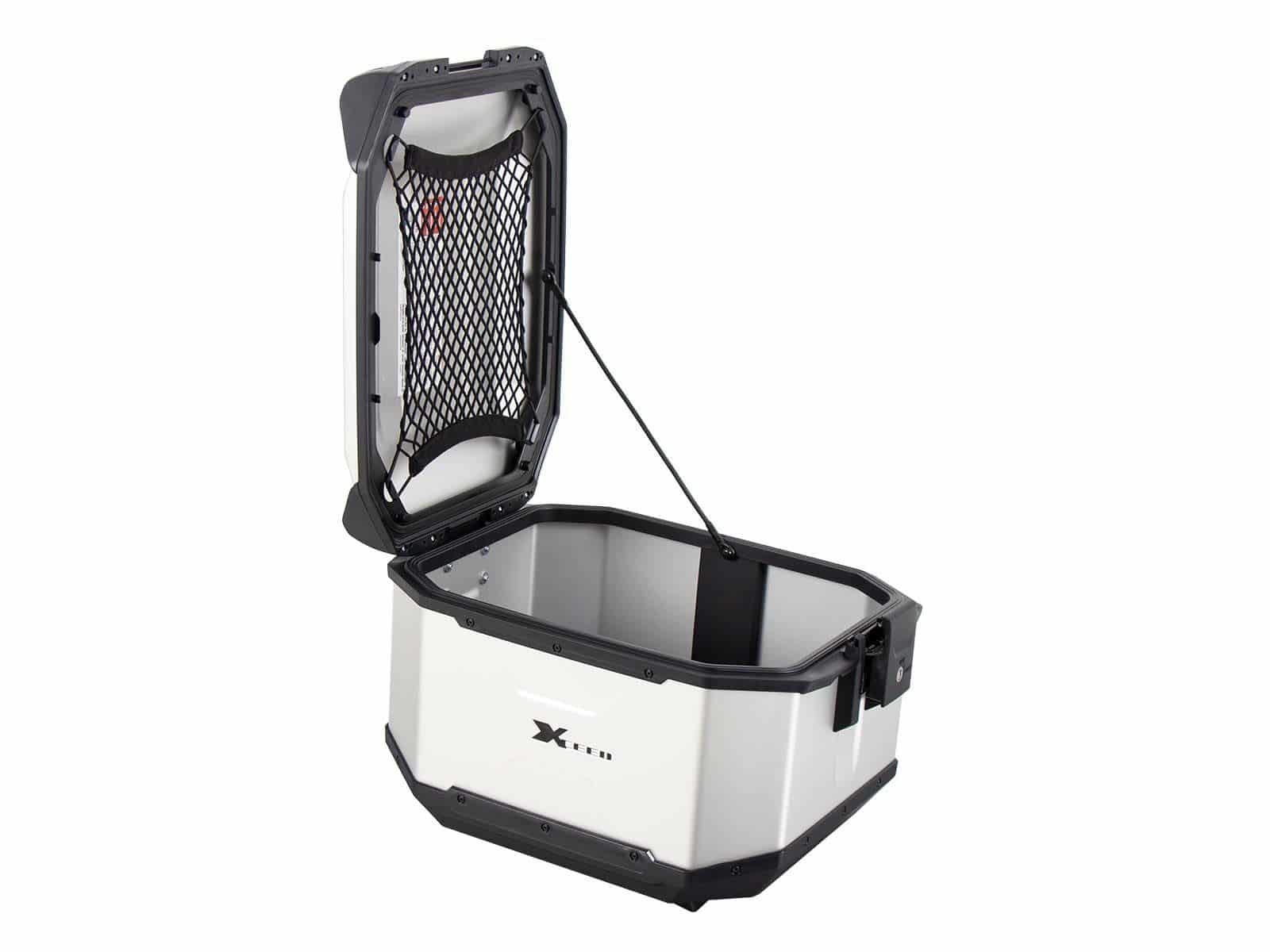 Top-case Xceed en aluminium 45 litres, couleur argent, Hepco & Becker