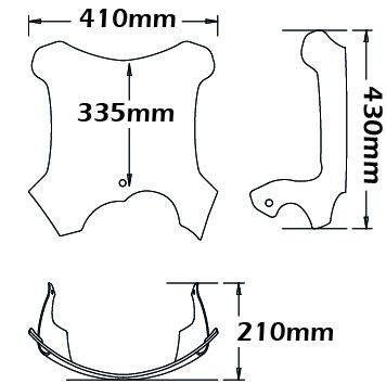Pare-brise moyenne, inclinable pour BMW G 650 GS (10-16), fumé clair