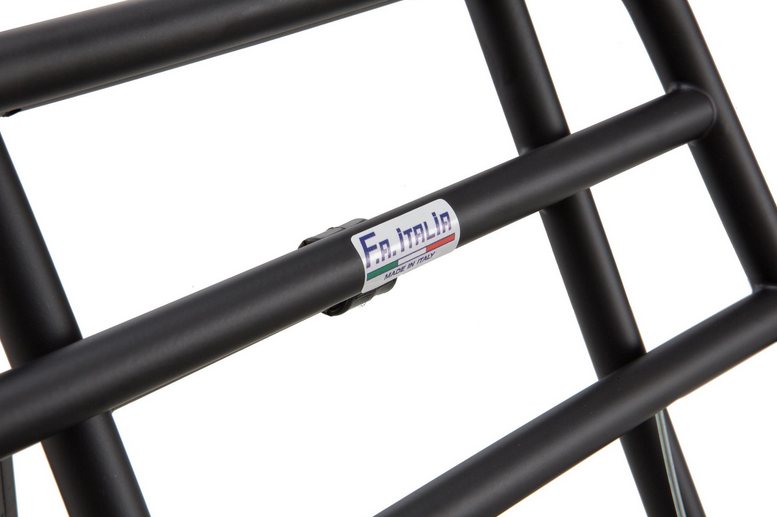 Porte-bagages avant pour Vespa Primavera /Sprint /Elettrica 50-150ccm, pliable, noir brillant