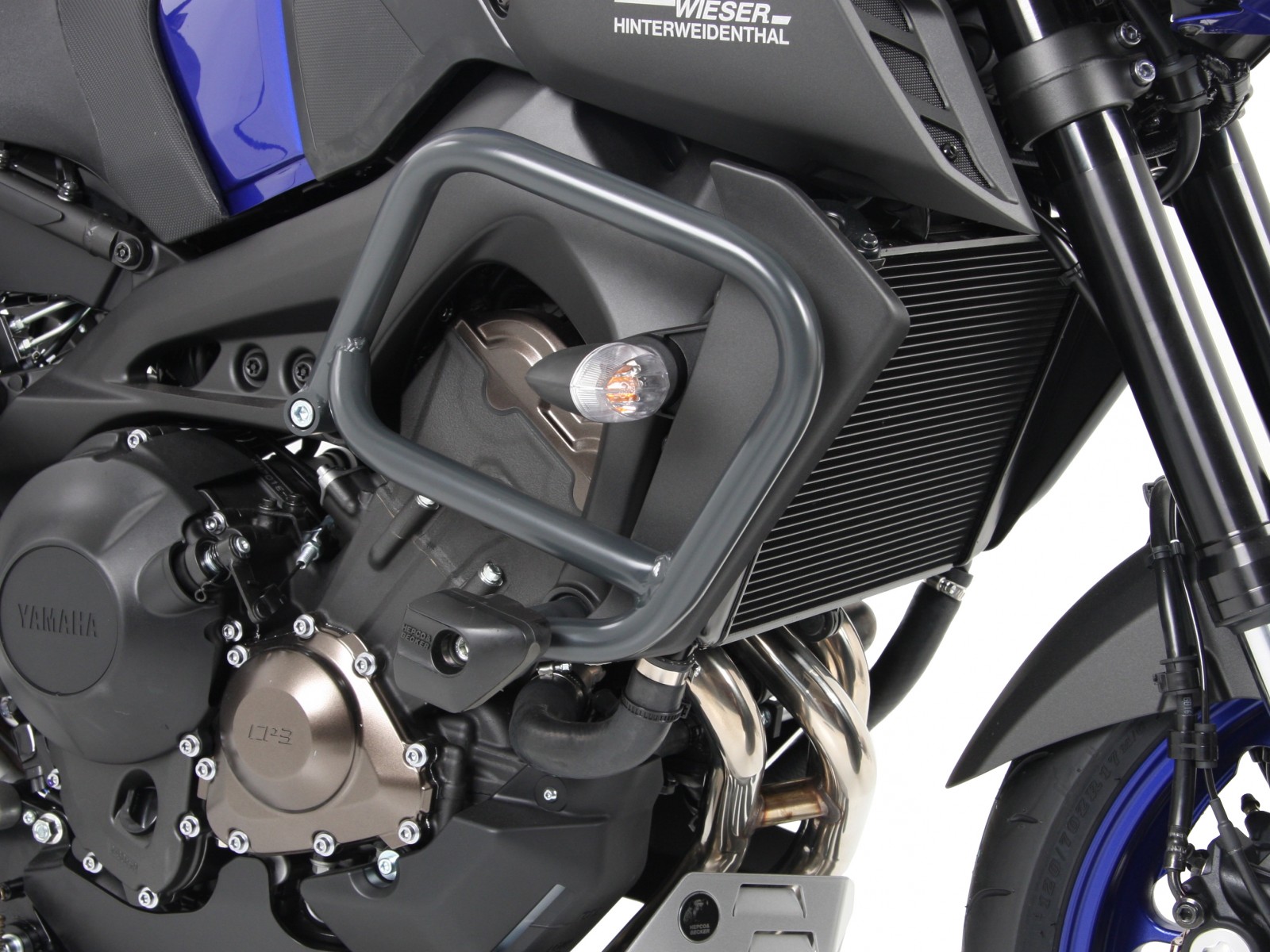 Arceau de protection moteur avec ProtectionPad anthracite pour Yamaha MT-09 (année 17) Hepco & Becker