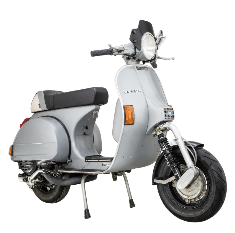 Aile 2.0 Garelli EVO II pour Vespa PX 80-200ccm, carbone clair, support en acier inoxydable