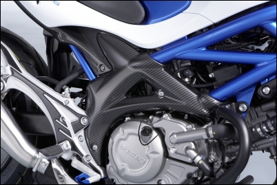 Couverture de cadre, optique carbone pour Suzuki SFV650 Gladius BJ. 2009-2016