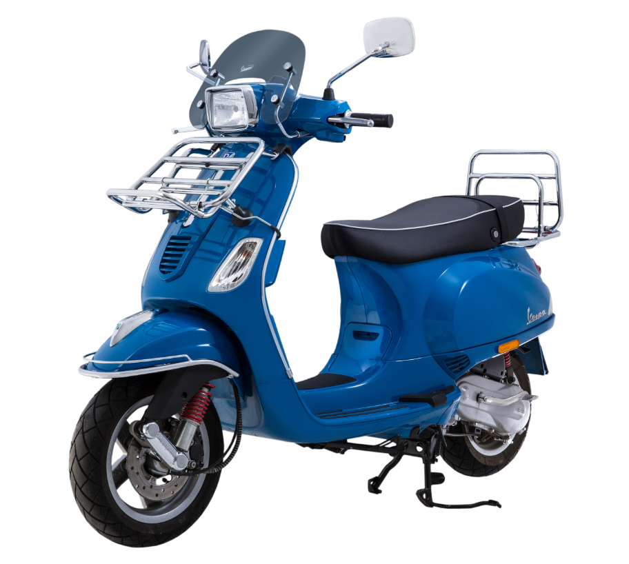 Porte-bagages arrière pour Vespa LX/LXV/S 50-150ccm, pliable, chrome