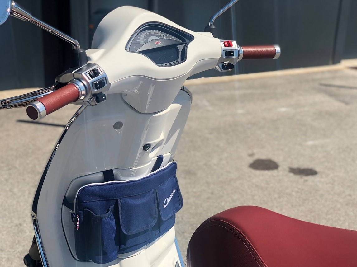 Sac "Classic" pour compartiment à bagages/boîte à gants Vespa - bleu, nylon