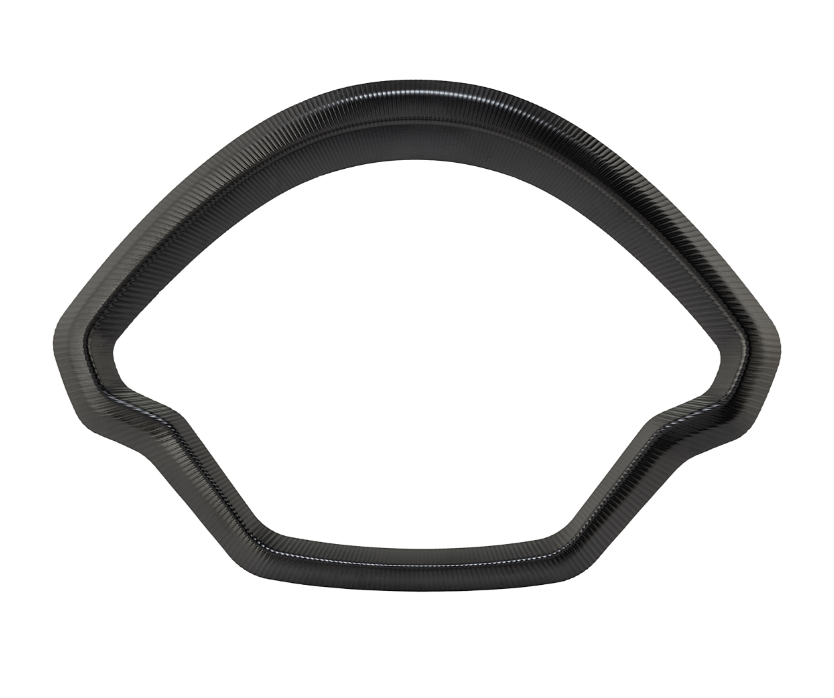 Anneau décoratif tachymètre pour Vespa GTS/GTS Super 125/300ccm (`22-), alu, noir anodisé