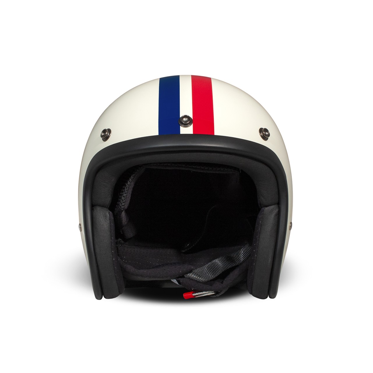 DMD casque jet rétro, blanc, mat, triple, fibre de verre, ECE 22.06