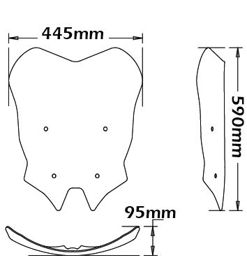 Bulle - hauteur 590 mm pour BMW R 1200 RS (15-18) /R 1250 RS (19-20)
