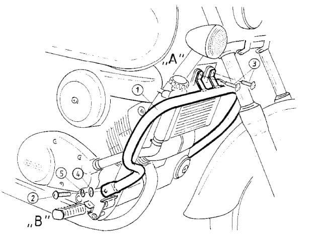 Arceau de protection moteur chromé pour Honda VT 125 C2 Shadow (99-00) Hepco & Becker