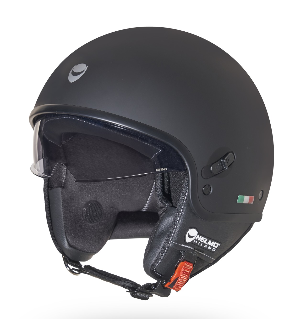 Helmo Milano Demi Jet, Puro Slider, noir mat