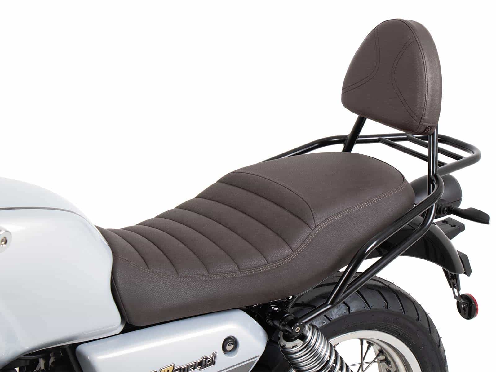 Sissybar avec porte-bagages marron pour Moto Guzzi V7 850 Spécial/Stone/Centenario (21-)