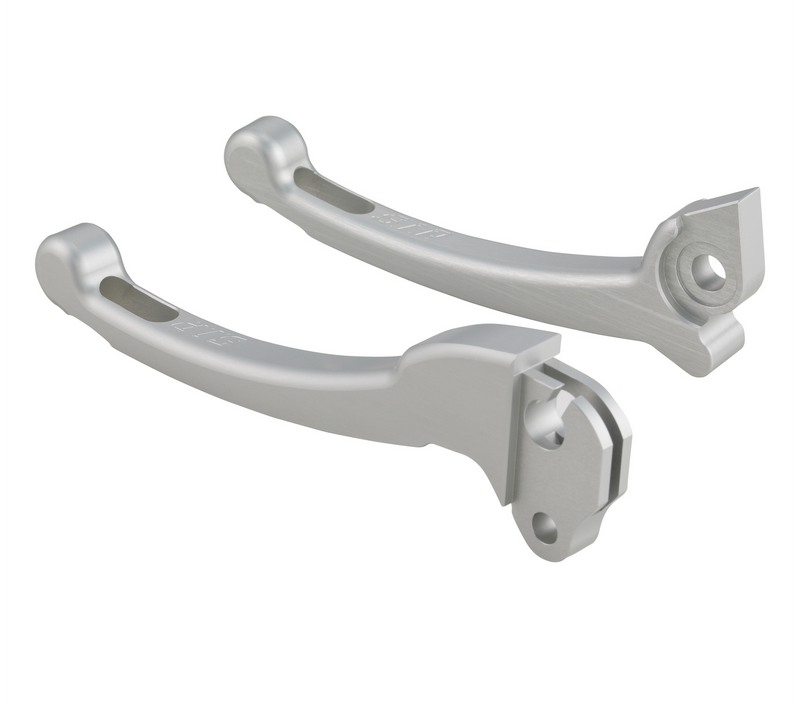 Kit levier sport embrayage/frein pour Vespa PX 125-200cc, HBZ Grimeca, droite/gauche, argent mat