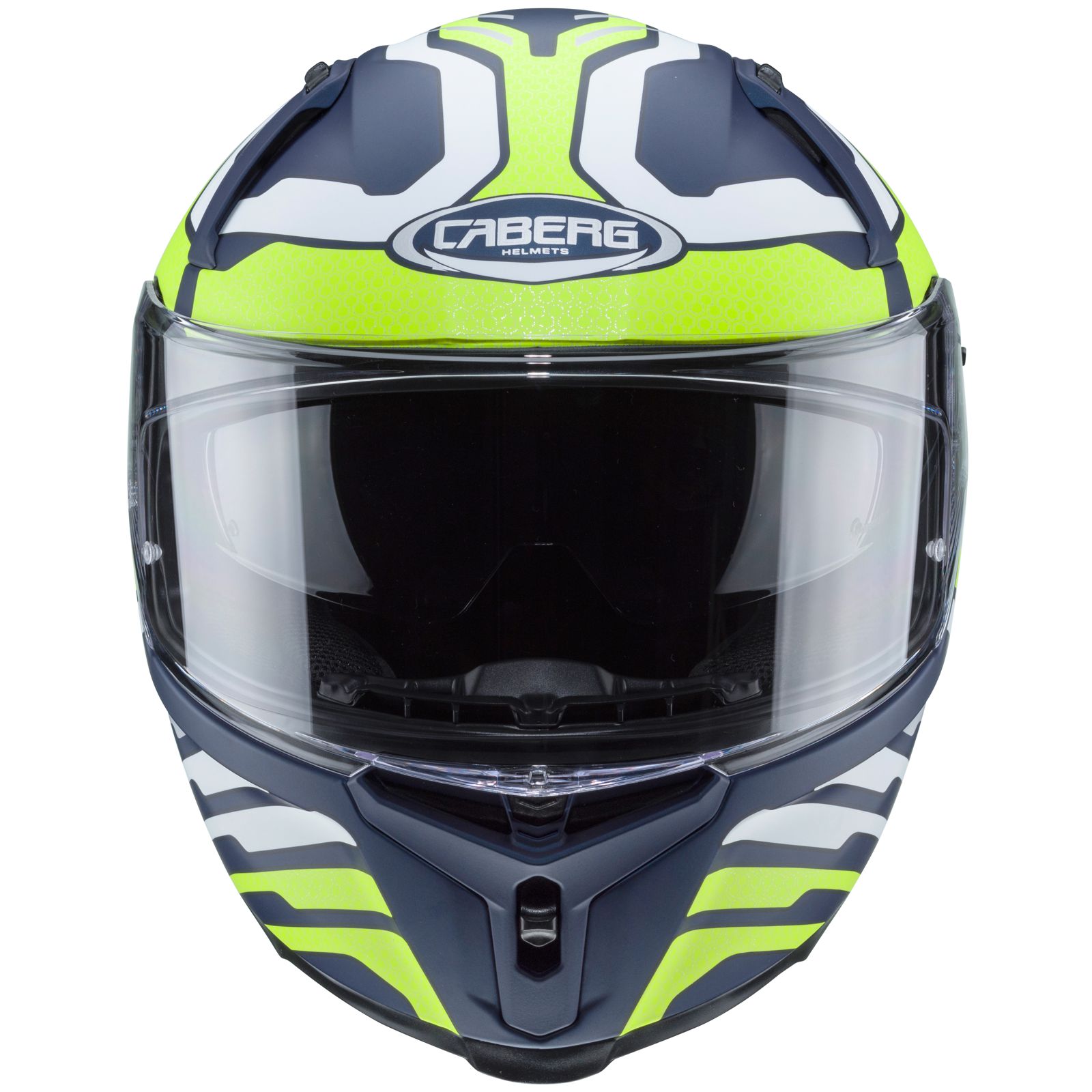 Caberg casque Avalon Forge, bleu mat/fluo-jaune-blanc