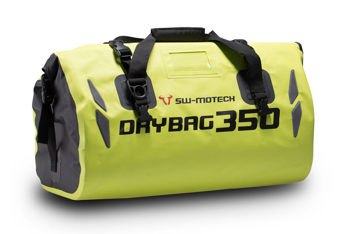 Drybag 350 sacoche arrière pour Moto Guzzi V85 TT /Travel, jaune de sécurité - SW Motech