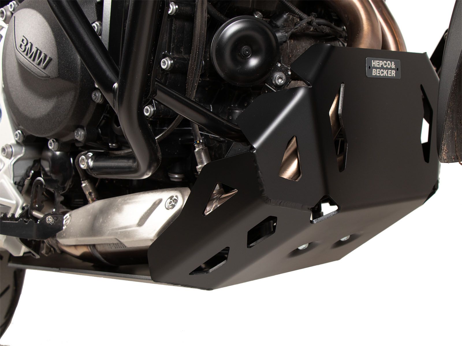 Plaque de protection moteur noire pour BMW F 900 GS Adventure (24-) Hepco & Becker