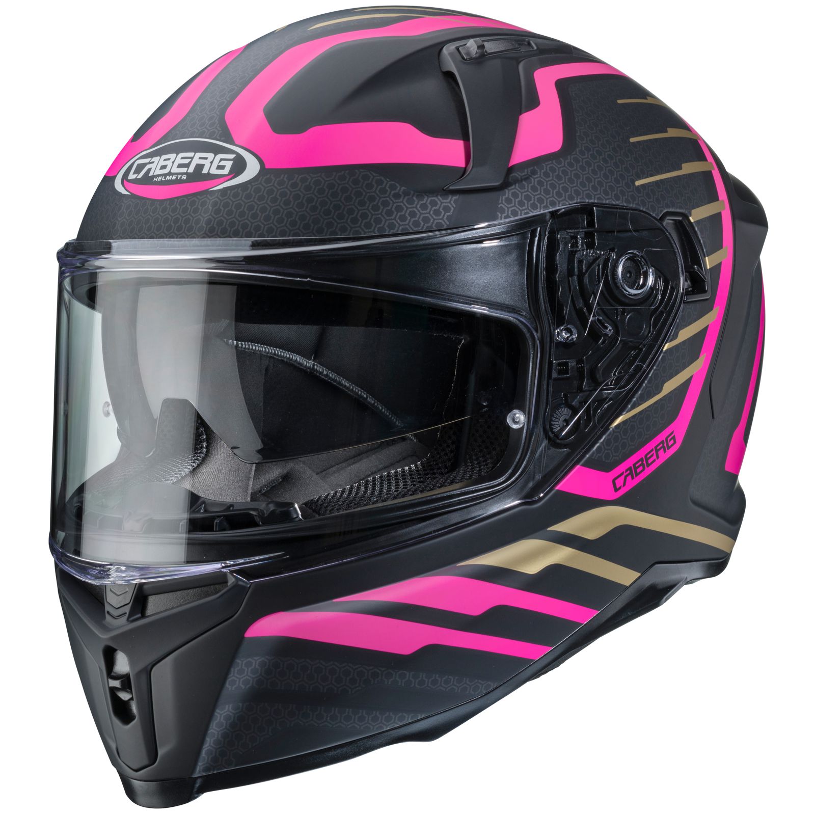 Caberg casque Avalon Forge, noir mat/or fuchsia