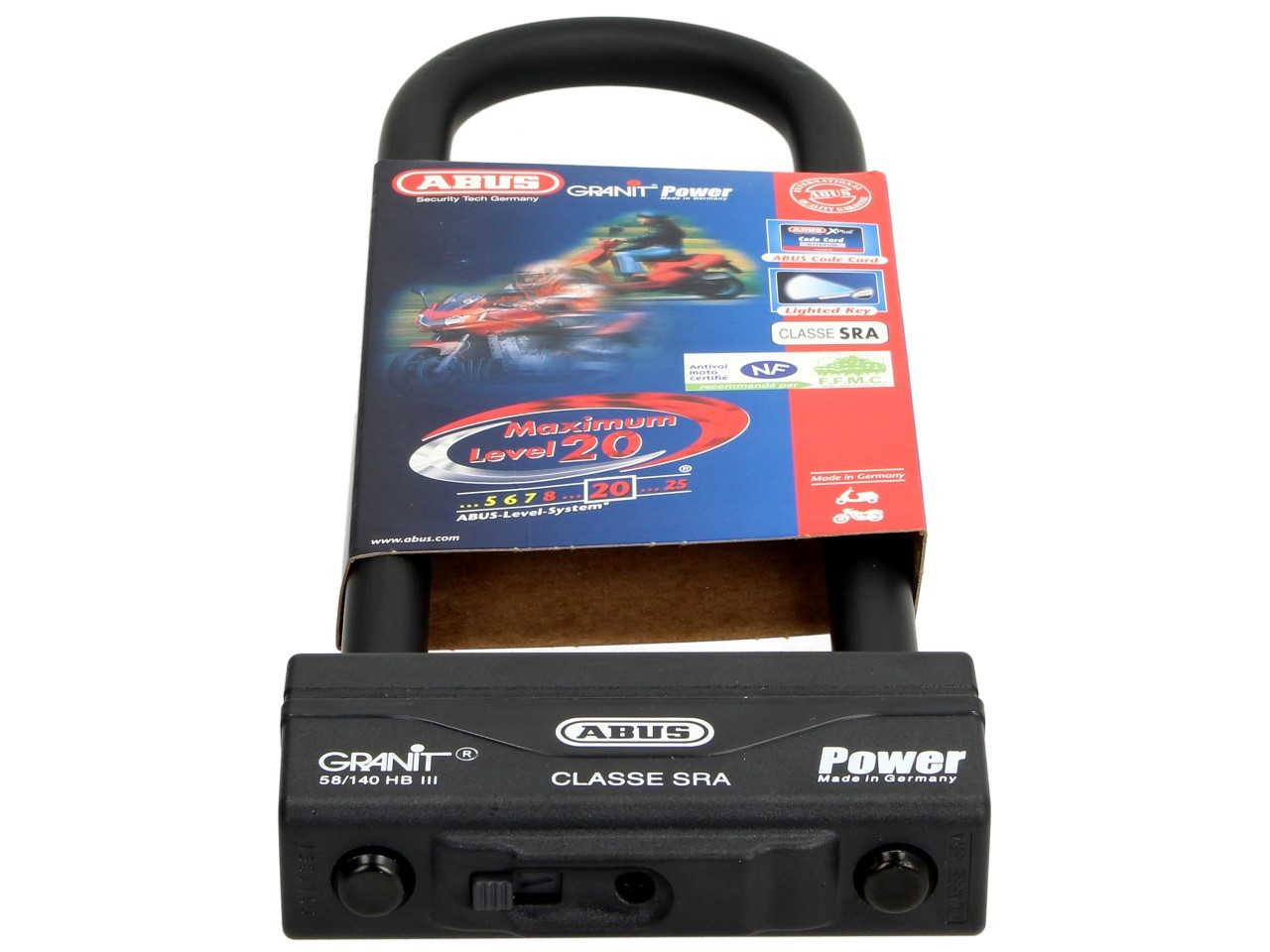 Antivol à arceau ABUS 260x83 Granit Power 58 pour moto, scooter & Vespa