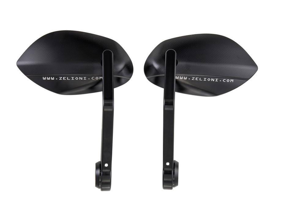 Rétroviseur d'extrémité de guidon ZELIONI pour Vespa, droite et gauche, noir mat