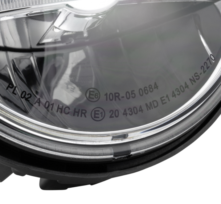 Phare LED pour Vespa Primavera 50-150ccm 2T/4T (-'18), noir brillant