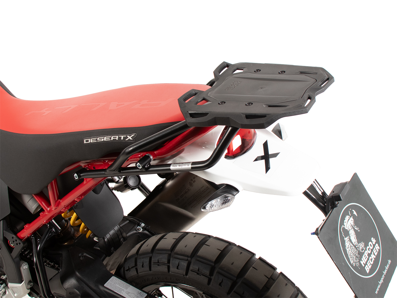 Porte-bagages arrière Smartrack noir pour Ducati DesertX (22-) Hepco & Becker