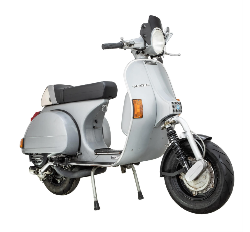 Aile 2.0 Garelli EVO II pour Vespa PX 80-200ccm, carbone clair, support noir