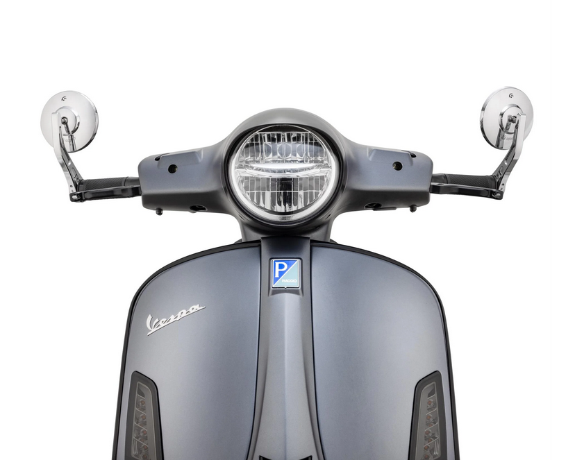 Rétroviseur d'extrémité de guidon pour Vespa, gauche ou droite, rond, chrome