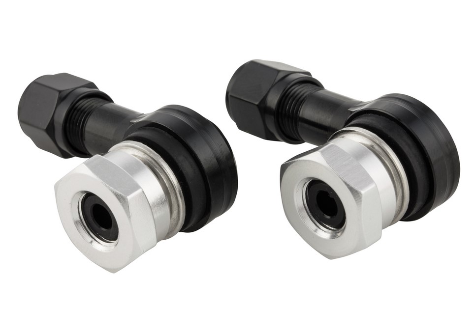 Insert de valve pour pneu/jante sans chambre à air 80°, noir anodisé