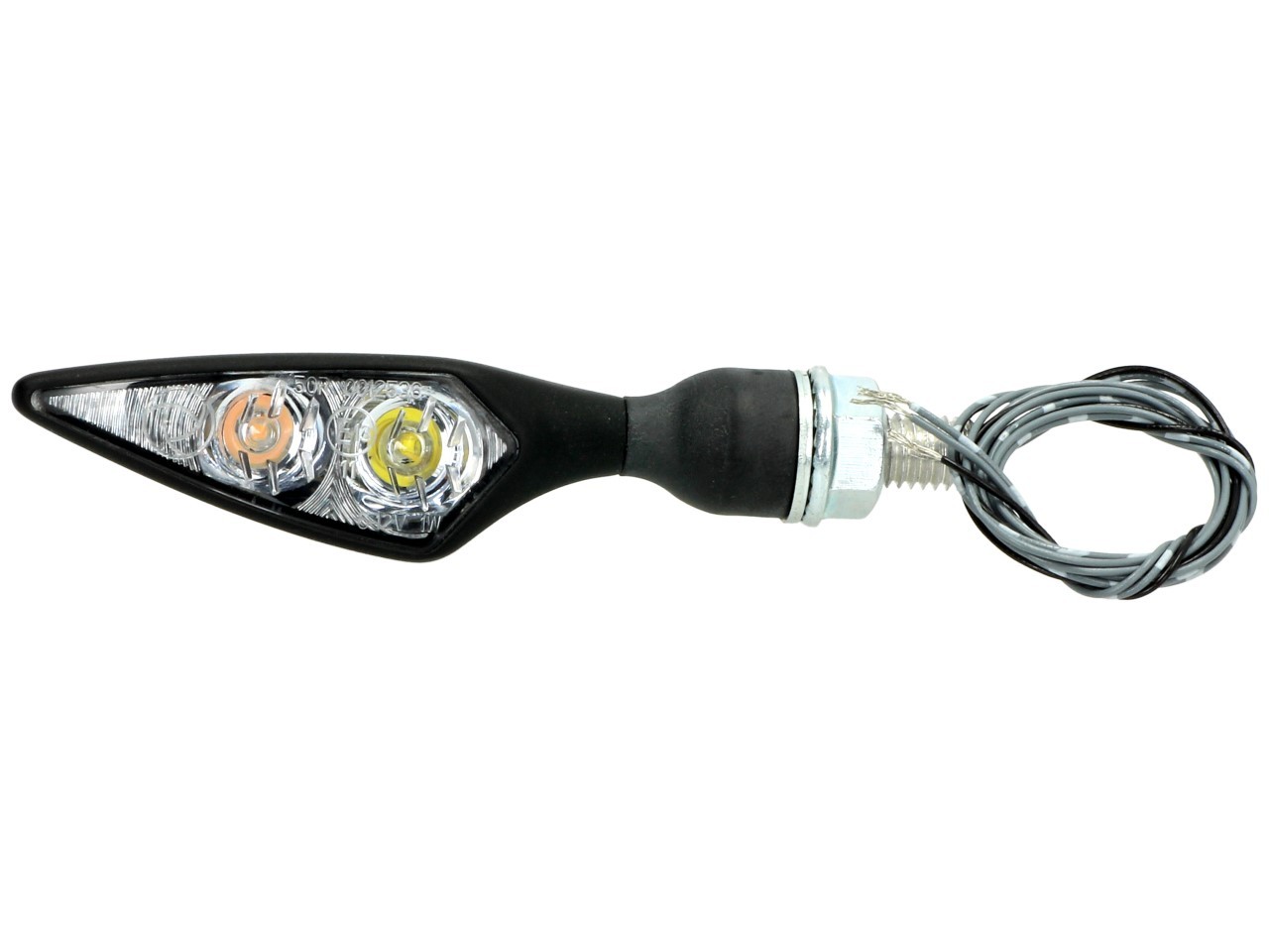 Clignotant Kellermann, Rhombus PL, acier, LED, avant droite, 12 V, noir satiné, homologué E