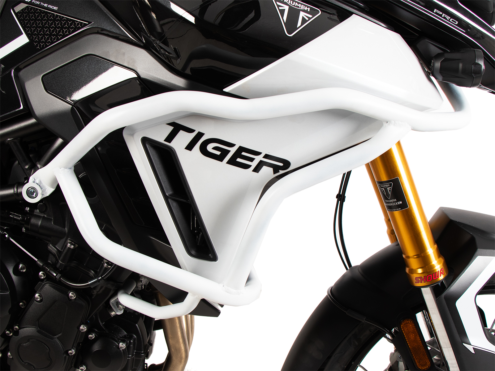 Arceau de protection du réservoir "Solid" blanc pour Triumph Tiger 900 Rally Pro (24-) Hepco & Becker